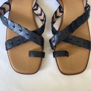 MADEWELL; THE CASSIA WHIPSTITCH; SIZE 6.5; JET BLACK; GREAT USED CONDITION; $18